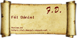 Fél Dániel névjegykártya